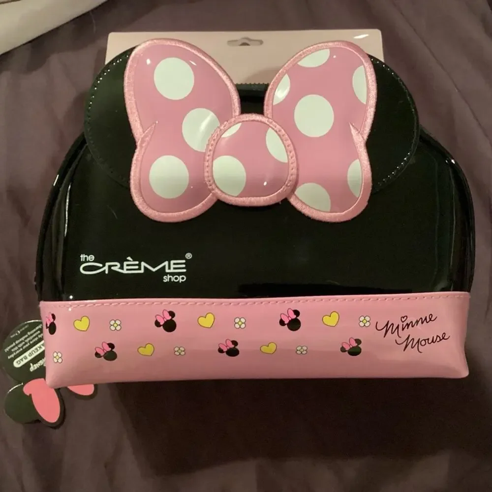 NWT Crème Disney Minnie Mouse Makeup Bag cosmetic travel bag